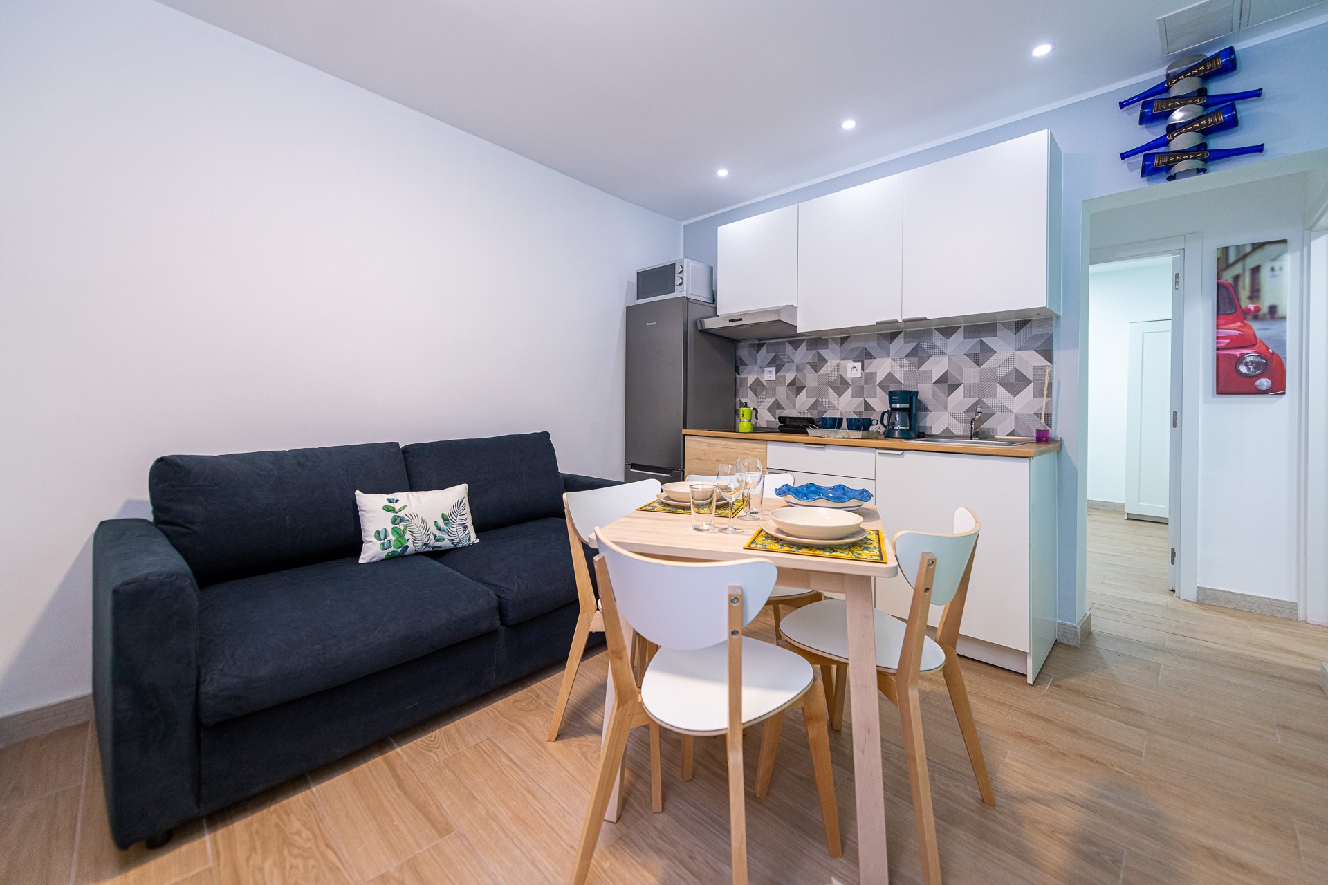 Amalfi · Living area and kitchen